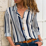Women Shirt - 2020 Fashion Long Sleeve Turn Down Collar Office Shirt Blouse Shirt Casual Tops Plus Size Blouses Femininas