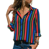 Women Shirt - 2020 Fashion Long Sleeve Turn Down Collar Office Shirt Blouse Shirt Casual Tops Plus Size Blouses Femininas