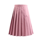 Women Skirt - 2020 Women Summer high waist pleated plaid skirt Female Anime Short Skirts