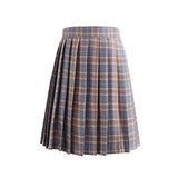 Women Skirt - 2020 Women Summer high waist pleated plaid skirt Female Anime Short Skirts