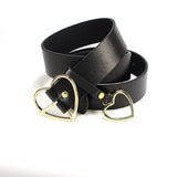 Belt - Double Ring Women Belt Fashion Waist Belt PU Leather Metal Buckle Heart Pin Belts For Ladies Leisure Dress Jeans Wild Waistband