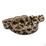 Belt - Double Ring Women Belt Fashion Waist Belt PU Leather Metal Buckle Heart Pin Belts For Ladies Leisure Dress Jeans Wild Waistband