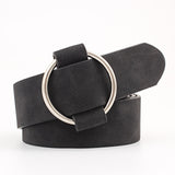 Belt - Double Ring Women Belt Fashion Waist Belt PU Leather Metal Buckle Heart Pin Belts For Ladies Leisure Dress Jeans Wild Waistband