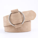 Belt - Double Ring Women Belt Fashion Waist Belt PU Leather Metal Buckle Heart Pin Belts For Ladies Leisure Dress Jeans Wild Waistband