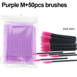 Makeup Set - Eyelash Extension Disposable Eyebrow brush Mascara Wand Applicator Spoolers Eye Lashes Cosmetic Brushes Set makeup tools