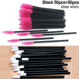 Makeup Set - Eyelash Extension Disposable Eyebrow brush Mascara Wand Applicator Spoolers Eye Lashes Cosmetic Brushes Set makeup tools