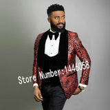 Suit Men - 2020 Peaked Lapel Slim Fit Black Gold Jacquard Smoking Tuxedo Groom Dinner Party Suit Men 3 Piece Wedding Dress Best Man Suit