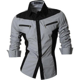 Shirt Men - Spring Autumn Features Shirts Men Casual Jeans Shirt New Arrival Long Sleeve Casual Slim Fit Male Shirts Z034