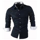 Shirt Men - Spring Autumn Features Shirts Men Casual Jeans Shirt New Arrival Long Sleeve Casual Slim Fit Male Shirts Z034