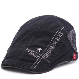 Hats - New Summer outdoor Sports Cotton Berets Caps For Men Casual Peaked Caps letter embroidery Berets Hats