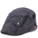 Hats - New Summer outdoor Sports Cotton Berets Caps For Men Casual Peaked Caps letter embroidery Berets Hats