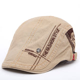Hats - New Summer outdoor Sports Cotton Berets Caps For Men Casual Peaked Caps letter embroidery Berets Hats