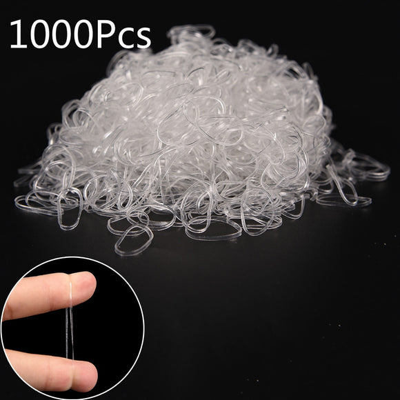 Hair Care - 1000pcs/pack Transparent Hair Elastic Rope Rubber Band For Women Girls Bind Tie Ponytail Holder Accessories Hair Styling Tools