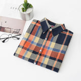 Women Shirt - 2020 Women Blouses Brand New Excellent Quality Flannel Red Plaid Shirt Women Cotton Casual Long Sleeve Shirt Tops Lady Clothes