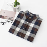 Women Shirt - 2020 Women Blouses Brand New Excellent Quality Flannel Red Plaid Shirt Women Cotton Casual Long Sleeve Shirt Tops Lady Clothes