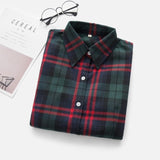 Women Shirt - 2020 Women Blouses Brand New Excellent Quality Flannel Red Plaid Shirt Women Cotton Casual Long Sleeve Shirt Tops Lady Clothes