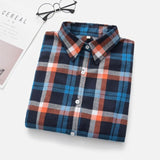 Women Shirt - 2020 Women Blouses Brand New Excellent Quality Flannel Red Plaid Shirt Women Cotton Casual Long Sleeve Shirt Tops Lady Clothes