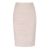 Women Skirt - Sexy Multi Color Suede Midi Pencil Skirt Women 2020 Fashion Elastic High Waist Office Lady Bodycon Skirts Saias