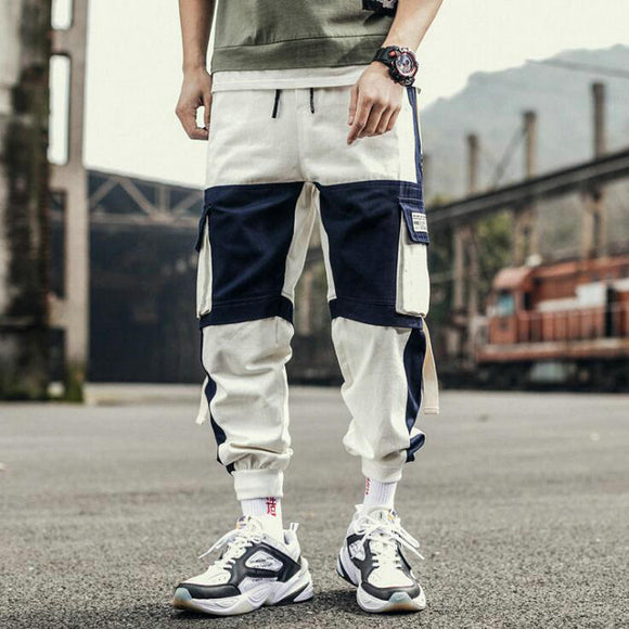 Pants Men - Ribbons Harem Joggers Men Cargo Pants Streetwear 2020 Hip Hop Casual Pockets Track Pants Male Harajuku Fashion Trousers