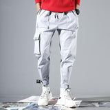Pants Men - Ribbons Harem Joggers Men Cargo Pants Streetwear 2020 Hip Hop Casual Pockets Track Pants Male Harajuku Fashion Trousers
