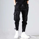 Pants Men - Ribbons Harem Joggers Men Cargo Pants Streetwear 2020 Hip Hop Casual Pockets Track Pants Male Harajuku Fashion Trousers