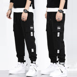 Pants Men - Ribbons Harem Joggers Men Cargo Pants Streetwear 2020 Hip Hop Casual Pockets Track Pants Male Harajuku Fashion Trousers