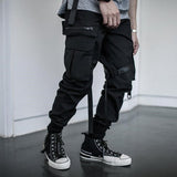 Pants Men - Ribbons Harem Joggers Men Cargo Pants Streetwear 2020 Hip Hop Casual Pockets Track Pants Male Harajuku Fashion Trousers
