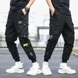 Pants Men - Ribbons Harem Joggers Men Cargo Pants Streetwear 2020 Hip Hop Casual Pockets Track Pants Male Harajuku Fashion Trousers