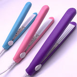 Hair Care - A mini hair iron pink corrugated plate electric curling iron curl modelling tools