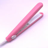 Hair Care - A mini hair iron pink corrugated plate electric curling iron curl modelling tools