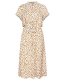 Women Dresses - Leopard Print Shirt Dress Women Casual Midi Holiday Summer Dress Female A-line Loose Women Beach Dress Vestidos