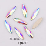 Nail Art - 20pcs Crystals Nail Diamond Stone Strass AB Glass Rhinestones For 3D Nails Art Decorations Supplies Jewelry