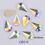 Nail Art - 20pcs Crystals Nail Diamond Stone Strass AB Glass Rhinestones For 3D Nails Art Decorations Supplies Jewelry