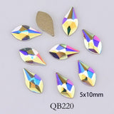 Nail Art - 20pcs Crystals Nail Diamond Stone Strass AB Glass Rhinestones For 3D Nails Art Decorations Supplies Jewelry