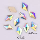 Nail Art - 20pcs Crystals Nail Diamond Stone Strass AB Glass Rhinestones For 3D Nails Art Decorations Supplies Jewelry