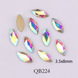 Nail Art - 20pcs Crystals Nail Diamond Stone Strass AB Glass Rhinestones For 3D Nails Art Decorations Supplies Jewelry