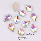 Nail Art - 20pcs Crystals Nail Diamond Stone Strass AB Glass Rhinestones For 3D Nails Art Decorations Supplies Jewelry