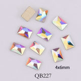 Nail Art - 20pcs Crystals Nail Diamond Stone Strass AB Glass Rhinestones For 3D Nails Art Decorations Supplies Jewelry