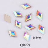 Nail Art - 20pcs Crystals Nail Diamond Stone Strass AB Glass Rhinestones For 3D Nails Art Decorations Supplies Jewelry