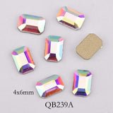 Nail Art - 20pcs Crystals Nail Diamond Stone Strass AB Glass Rhinestones For 3D Nails Art Decorations Supplies Jewelry