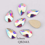 Nail Art - 20pcs Crystals Nail Diamond Stone Strass AB Glass Rhinestones For 3D Nails Art Decorations Supplies Jewelry