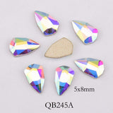 Nail Art - 20pcs Crystals Nail Diamond Stone Strass AB Glass Rhinestones For 3D Nails Art Decorations Supplies Jewelry