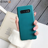 Back Cover - candy color silicone phone case for samsung galaxy note 10 9 8 s10 s10e s9 s8 s20 plus e galaxi matte soft tpu back cover cases