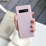 Back Cover - candy color silicone phone case for samsung galaxy note 10 9 8 s10 s10e s9 s8 s20 plus e galaxi matte soft tpu back cover cases