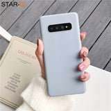 Back Cover - candy color silicone phone case for samsung galaxy note 10 9 8 s10 s10e s9 s8 s20 plus e galaxi matte soft tpu back cover cases