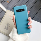 Back Cover - candy color silicone phone case for samsung galaxy note 10 9 8 s10 s10e s9 s8 s20 plus e galaxi matte soft tpu back cover cases