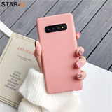 Back Cover - candy color silicone phone case for samsung galaxy note 10 9 8 s10 s10e s9 s8 s20 plus e galaxi matte soft tpu back cover cases