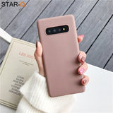Back Cover - candy color silicone phone case for samsung galaxy note 10 9 8 s10 s10e s9 s8 s20 plus e galaxi matte soft tpu back cover cases