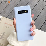 Back Cover - candy color silicone phone case for samsung galaxy note 10 9 8 s10 s10e s9 s8 s20 plus e galaxi matte soft tpu back cover cases