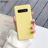 Back Cover - candy color silicone phone case for samsung galaxy note 10 9 8 s10 s10e s9 s8 s20 plus e galaxi matte soft tpu back cover cases